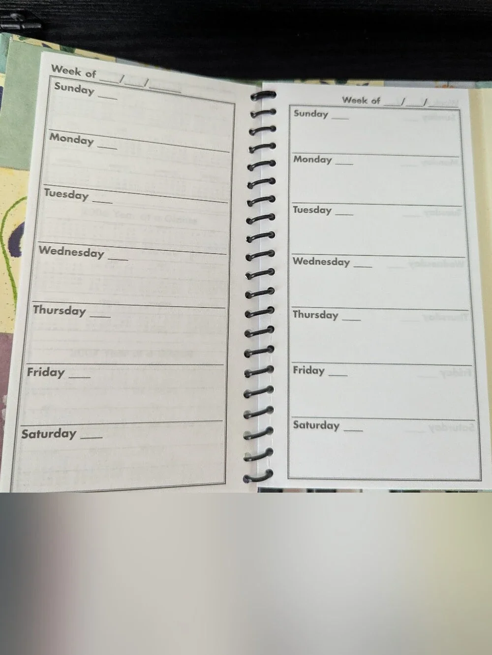 Y2K 2000s 2002 Compact Organizer/Day Planner Address Book Notes Floral Magnet
